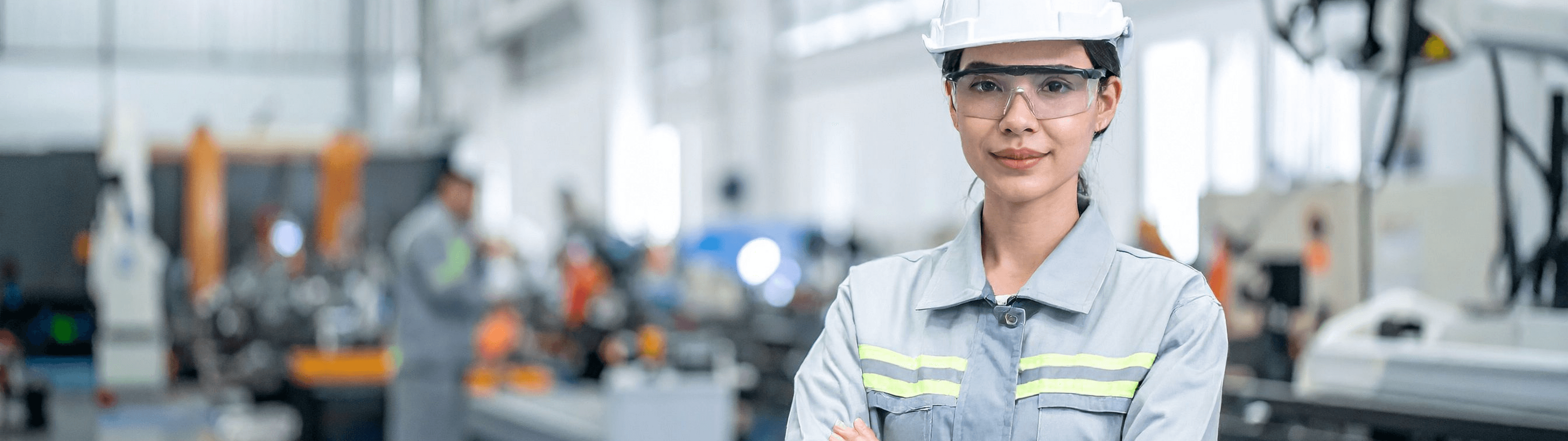 Profesional industrial en planta